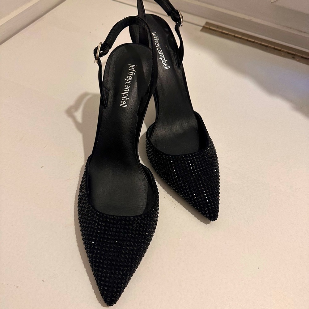 Jeffrey Campbell Studded Slingback Heels - Black